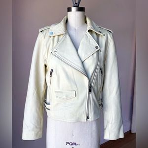 WALTER BAKER 🧥 leather Hacket in Off white. Size M